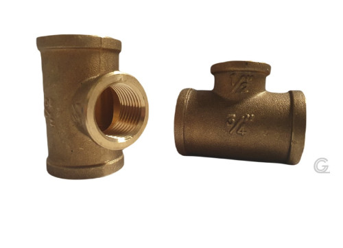 Brass T-Fitting, reduced